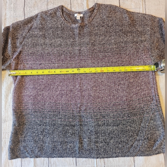 J. Jill Pure Jill Size Medium 3/4 Sleeve Huckleberry Ombre Knit Sweater Boxy - Picture 9 of 9